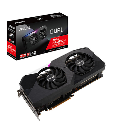 Νέα GPU Α SUS RX6700XT 12GB κάρτα γραφικών amd radeon rx6700xt τυχερού παιχνιδιού καρτών γραφικών 16GHz διακοσοπενηνταεξάμπιτη